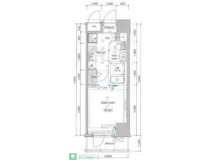 アルテシモトランザ(1K/11階)の間取り写真