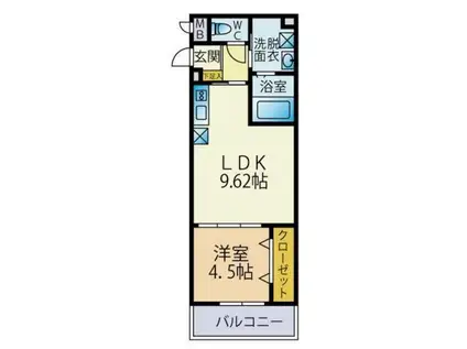 デーメーテール(1LDK/2階)の間取り写真
