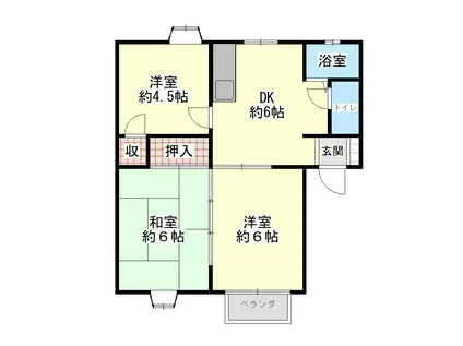 ASA2(3DK/2階)の間取り写真