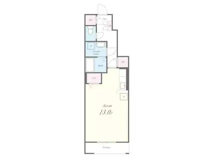 BENTORNATI(ワンルーム/1階)の間取り写真