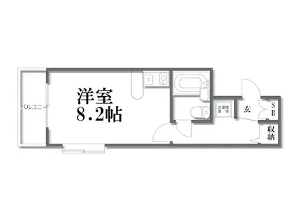 デトムワン京大前II(ワンルーム/2階)の間取り写真