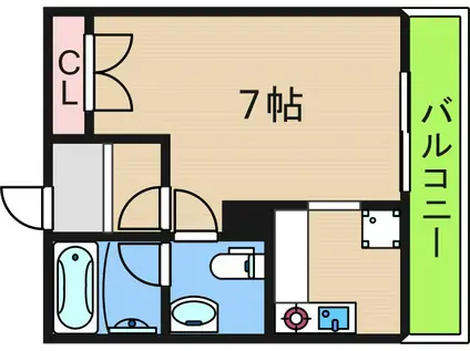 フォレスタ花園(ワンルーム/4階)の間取り写真