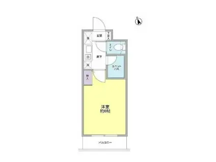 パティオ三茶(1K/2階)の間取り写真