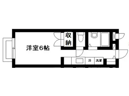 メゾンドフジミ(ワンルーム/2階)の間取り写真