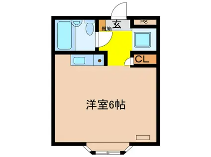 アリス結城第3 4号棟(ワンルーム/1階)の間取り写真