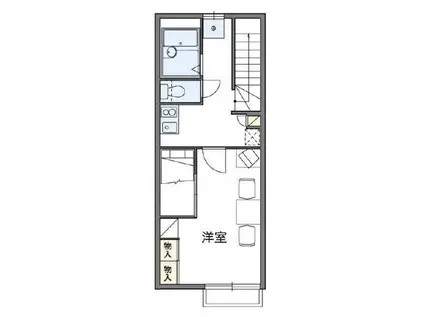 レオパレススターダスト(1K/2階)の間取り写真