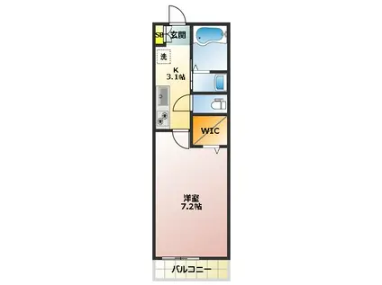 MIU CHARMANT(1K/1階)の間取り写真