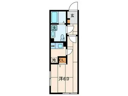 イクシオ トウカイ(1K/1階)の間取り写真