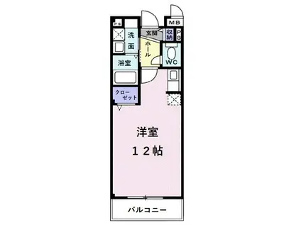 フランメゾン(ワンルーム/3階)の間取り写真