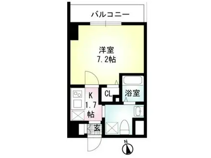 ル・リオンFREYER南砂ウエスト(1K/2階)の間取り写真