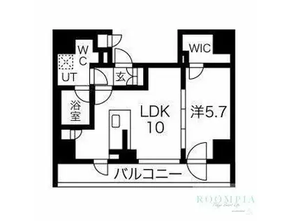 エルフォルテ五反田(1LDK/14階)の間取り写真