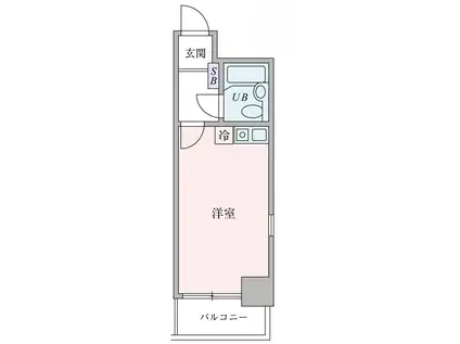 ライオンズマンション西八王子第2(1K/2階)の間取り写真