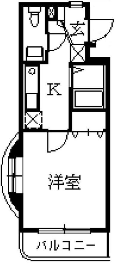 メゾン宮の前(1K/3階)の間取り写真