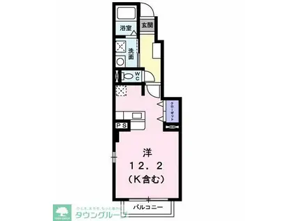 シンフォニーNAKANOII(ワンルーム/1階)の間取り写真