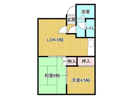 第二さくらハイム(2DK/3階)の間取り写真