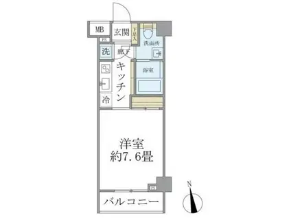 YOU I COURT(1K/3階)の間取り写真