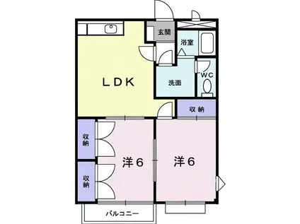 SKガーデン葛西V(1K/5階)の間取り写真