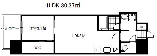 セレニテ神戸元町プリエ(1LDK/11階)の間取り写真