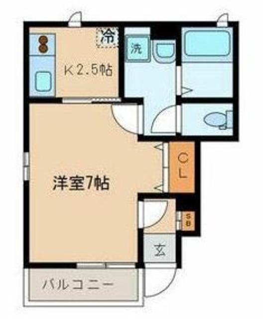 アムール サンテ(1K/1階)の間取り写真