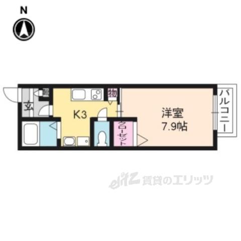AUGUSTA(1K/2階)の間取り写真