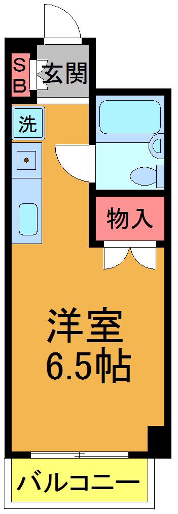 PLENDY 西船橋(ワンルーム/2階)の間取り写真