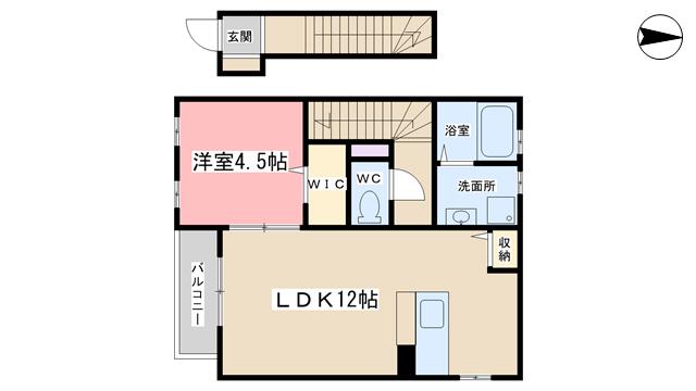 フィット勧修(1LDK/2階)の間取り写真