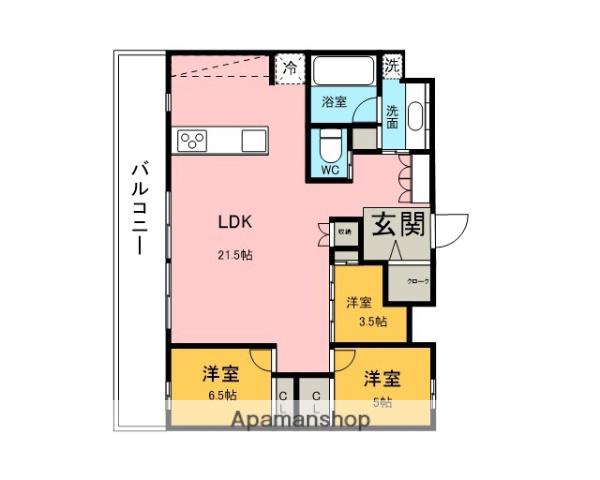 MOTHER斎山(2SLDK/2階)の間取り写真