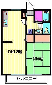 BEEコート大宮II(1LDK/2階)の間取り写真