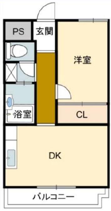 シロハイヌ尼崎(1LDK/3階)の間取り写真