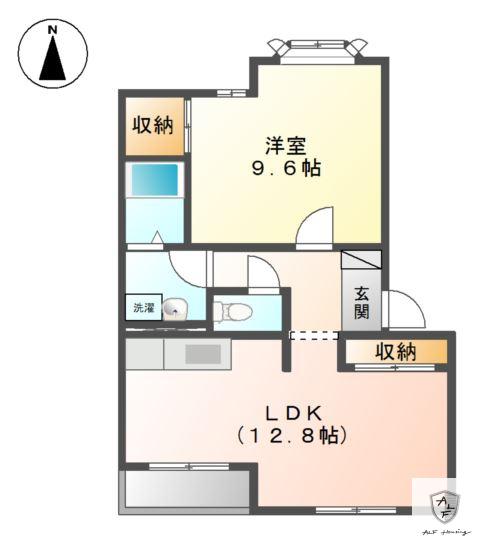 メゾン M(1LDK/2階)の間取り写真