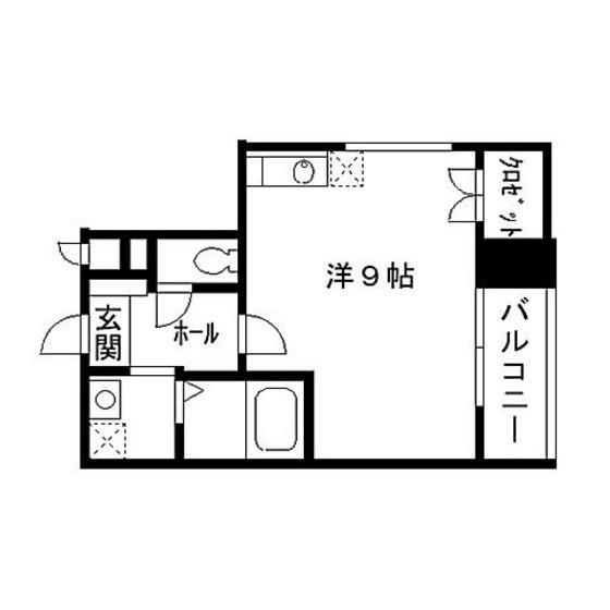 コンフォート上杉(ワンルーム/4階)の間取り写真
