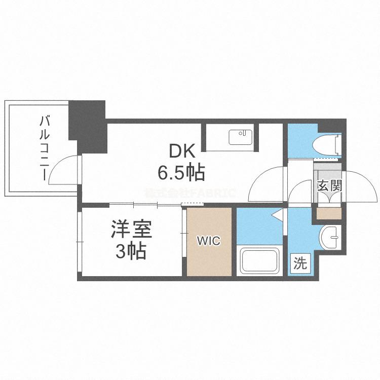セレニテ堺筋本町リアン(1LDK/9階)の間取り写真