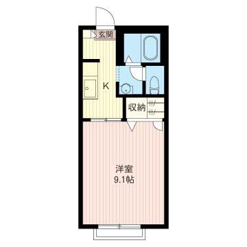 LIME HILLS(1K/1階)の間取り写真