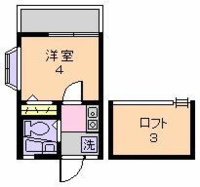 ローズアパートR21(1K/2階)の間取り写真