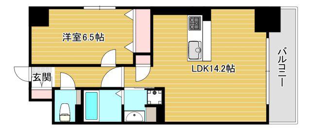 ディアコートオリヴィエ(1LDK/2階)の間取り写真