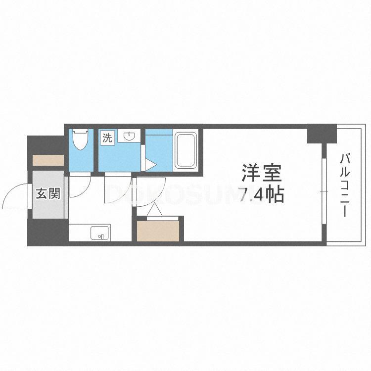 アプリーレ中之島(1K/12階)の間取り写真