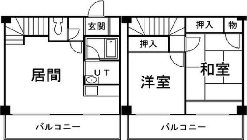 ミラネーゼ元町(2LDK/2階)の間取り写真