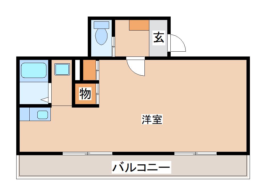 幸栄荘(ワンルーム/3階)の間取り写真
