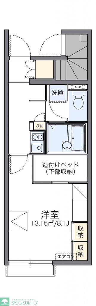 レオパレスフロラシオン III(1K/1階)の間取り写真