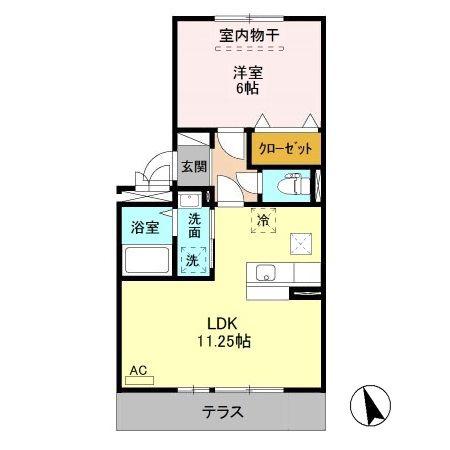フォルマート(1LDK/1階)の間取り写真