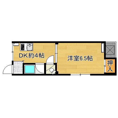 パークシティ東住吉C棟(1DK/3階)の間取り写真