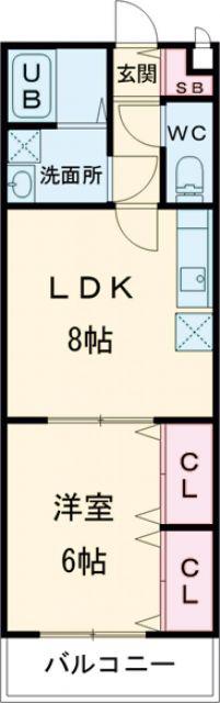 KTIレジデンス枚方(1LDK/1階)の間取り写真