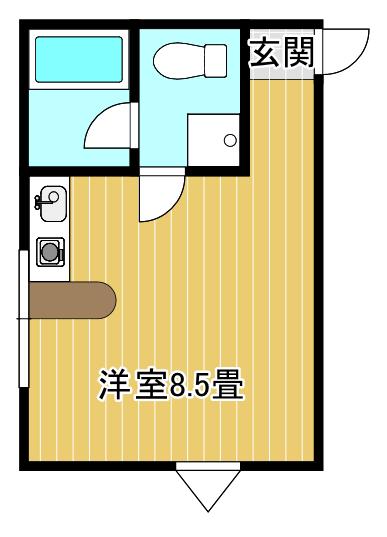 グランモア 宇田(ワンルーム/1階)の間取り写真