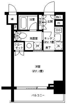 パークキューブ神田(1K/2階)の間取り写真