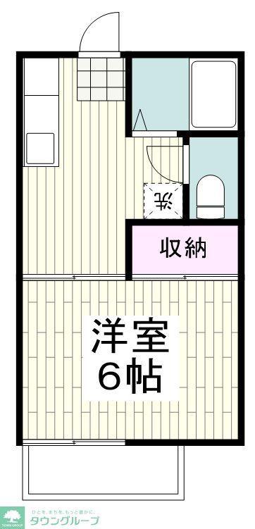 あけぼのハイツ(1K/1階)の間取り写真