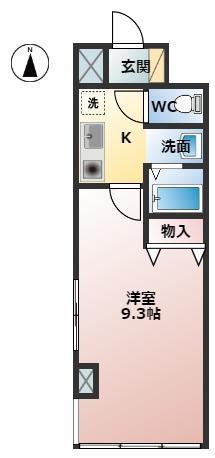 バルパレープラザ(1K/3階)の間取り写真
