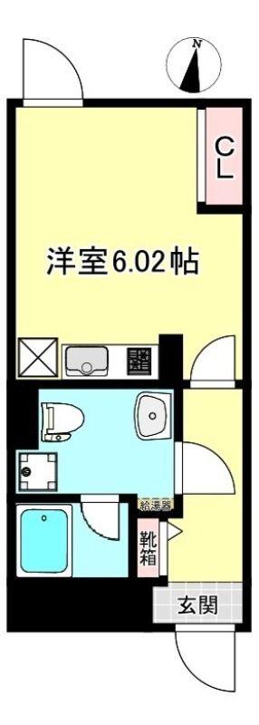 CREAL東高円寺(ワンルーム/2階)の間取り写真