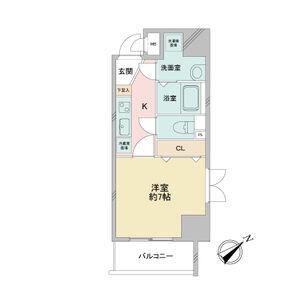 アプリーレ千代田(1K/8階)の間取り写真