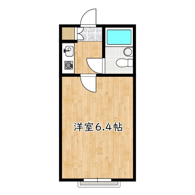 メゾンエスポワール(1K/3階)の間取り写真