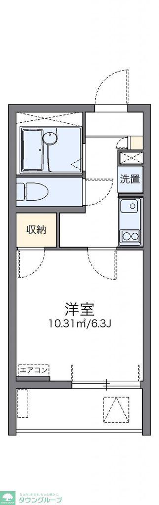 レオネクストルーチェ(1K/2階)の間取り写真
